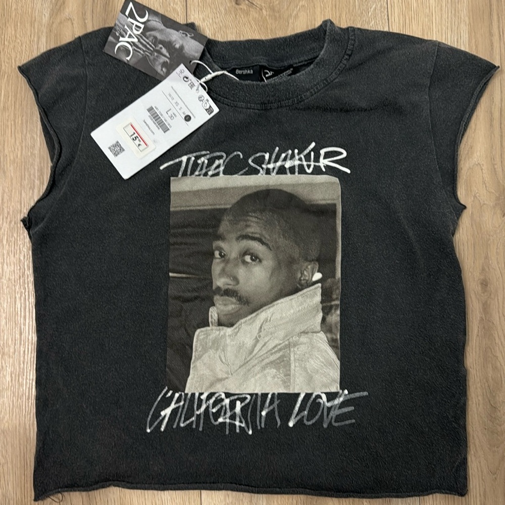 Bershka top junior:youth large brand new purchased in Spain tupac shakir